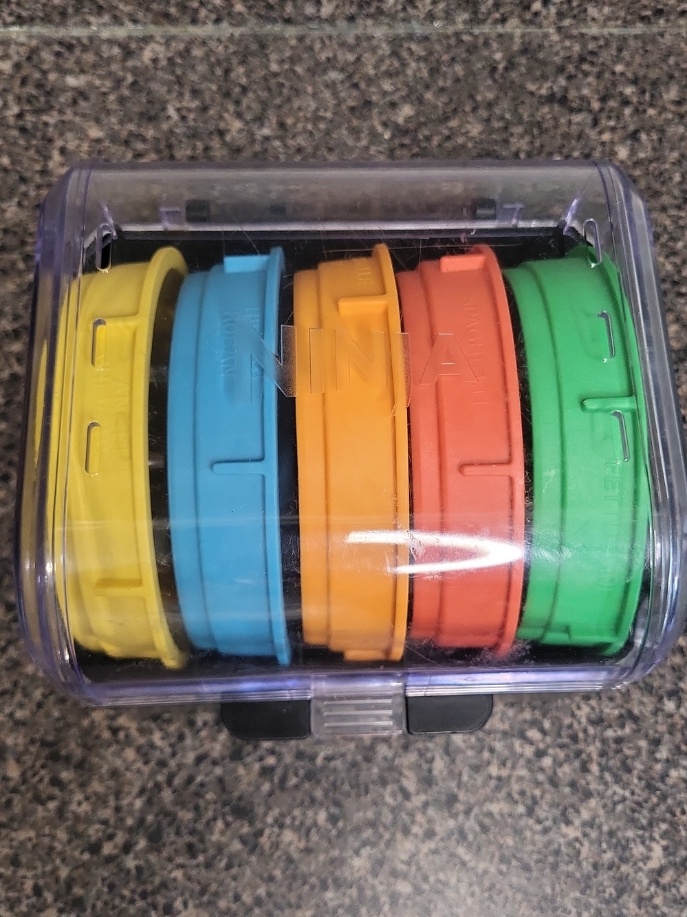 Ninja Auto Spiralizer 5 Blade Disc Set Storage Case Complete Excellent Condition